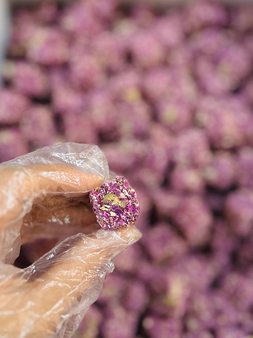 تصویر لوکوم پر مغز گل محمدی 